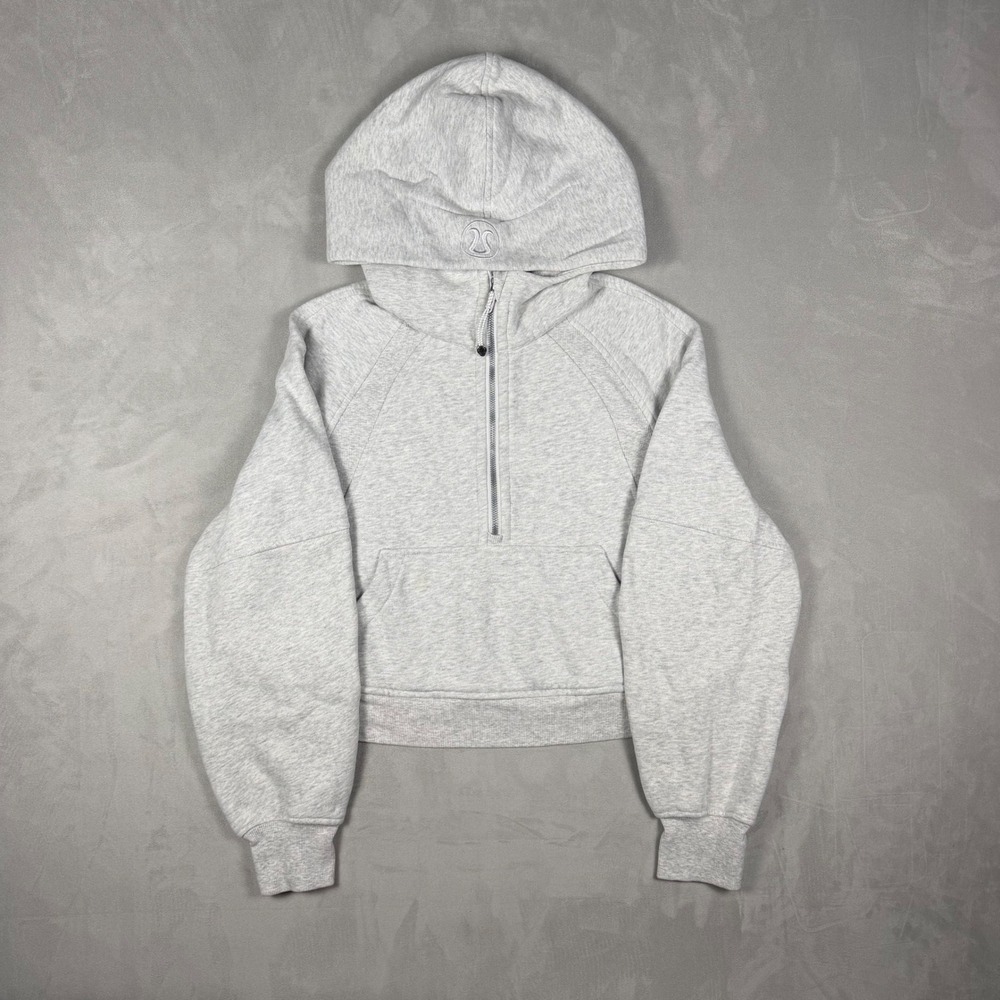 Modern Women Lululemon Scuba Oversized Half-Zip Hoodie Heathered Grey XS/S